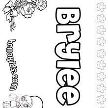 Brylee - Coloring page - NAME coloring pages - GIRLS NAME coloring pages - B names for girls coloring sheets