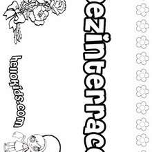 Dezinterrace - Coloring page - NAME coloring pages - GIRLS NAME coloring pages - D names for GIRLS free coloring sheets