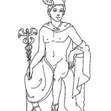 GOD HERMES coloring page - Coloring page - COUNTRIES Coloring Pages - GREECE coloring pages - GREEK MYTHOLOGY coloring pages - GREEK GODS coloring pages