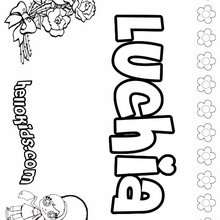 Luchia - Coloring page - NAME coloring pages - GIRLS NAME coloring pages - L girl names coloring posters