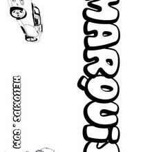 Marquis - Coloring page - NAME coloring pages - BOYS NAME coloring pages - M+N boys names coloring posters