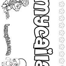 Mycaila - Coloring page - NAME coloring pages - GIRLS NAME coloring pages - M names for girls coloring posters