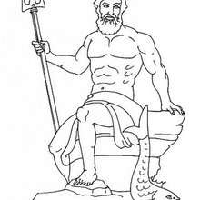 GOD POSEIDON coloring page - Coloring page - COUNTRIES Coloring Pages - GREECE coloring pages - GREEK MYTHOLOGY coloring pages - GREEK GODS coloring pages