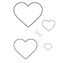 Valentine Hearts stencils craft for kids