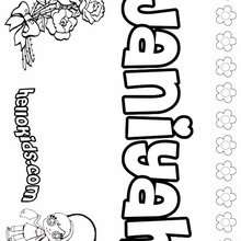 Janiyah - Coloring page - NAME coloring pages - GIRLS NAME coloring pages - J names for girls coloring pages