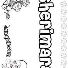 Sherimara - Coloring page - NAME coloring pages - GIRLS NAME coloring pages - S girls names coloring posters