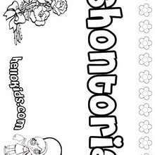 Shontoria - Coloring page - NAME coloring pages - GIRLS NAME coloring pages - S girls names coloring posters