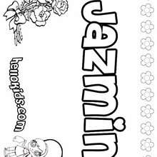 Jazmin - Coloring page - NAME coloring pages - GIRLS NAME coloring pages - J names for girls coloring pages