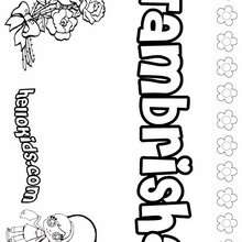 Tambrisha - Coloring page - NAME coloring pages - GIRLS NAME coloring pages - T names for girls coloring and printing posters