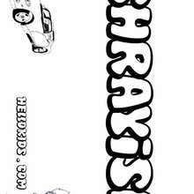 Shrayish - Coloring page - NAME coloring pages - BOYS NAME coloring pages - Boys names starting with R or S coloring posters