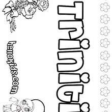 Triniti - Coloring page - NAME coloring pages - GIRLS NAME coloring pages - T names for girls coloring and printing posters