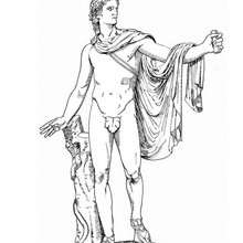 GOD APOLLO coloring page - Coloring page - COUNTRIES Coloring Pages - GREECE coloring pages - GREEK MYTHOLOGY coloring pages - GREEK GODS coloring pages