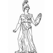 GODDESS ATHENA coloring page - Coloring page - COUNTRIES Coloring Pages - GREECE coloring pages - GREEK MYTHOLOGY coloring pages - GREEK GODDESSES coloring pages