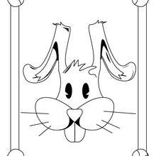 Bunny face coloring page