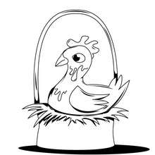 Incubating Chicken Eggs coloring page