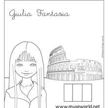 Giulia from Rome coloring page - Coloring page - GIRL coloring pages - MUSEWORLD coloring pages - GIULIA from ROME coloring pages
