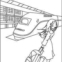 Jeanne at the station coloring page
