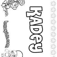 Kadey - Coloring page - NAME coloring pages - GIRLS NAME coloring pages - K names for girls coloring posters