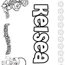 Kelsea - Coloring page - NAME coloring pages - GIRLS NAME coloring pages - K names for girls coloring posters