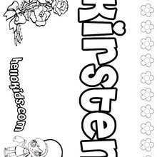 Kirsten - Coloring page - NAME coloring pages - GIRLS NAME coloring pages - K names for girls coloring posters