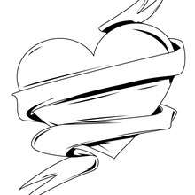 Love Heart coloring page - Coloring page - HOLIDAY coloring pages - VALENTINE coloring pages - HEART coloring pages