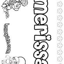 Merissa - Coloring page - NAME coloring pages - GIRLS NAME coloring pages - M names for girls coloring posters