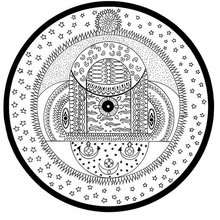 Indian cosmic spheres mandala - Coloring page - MANDALA coloring pages - COUNTRIES mandalas