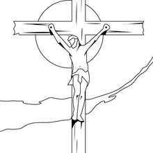 Crucifixion of Jesus coloring page
