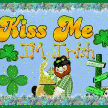 Kiss me I'm Irish glitter gif