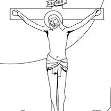 Jesus on the Cross coloring page
