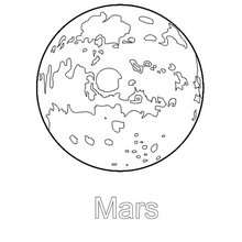 Mars coloring page - Coloring page - SPACE coloring pages - PLANET coloring pages