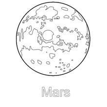 mars coloring page