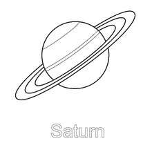 Saturn coloring page