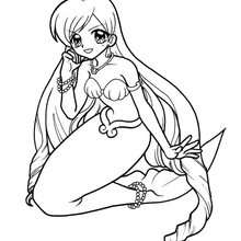 Karen coloring page - Coloring page - GIRL coloring pages - MERMAID MELODY coloring pages - KAREN MERMAID PRINCESS coloring pages