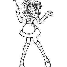 Luchia coloring page - Coloring page - GIRL coloring pages - MERMAID MELODY coloring pages - LUCHIA MERMAID PRINCESS coloring pages