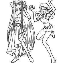 Maria and Eriku coloring page - Coloring page - GIRL coloring pages - MERMAID MELODY coloring pages - MARIA coloring pages