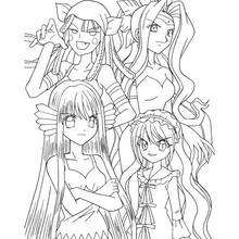 Mermaids coloring page - Coloring page - GIRL coloring pages - MERMAID MELODY coloring pages - MERMAID MELODY to color in
