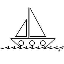 Boat coloring page