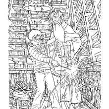 Albus Dumbledore and Harry Potter coloring page - Coloring page - MOVIE coloring pages - HARRY POTTER coloring pages - ALBUS DUMBLEDORE coloring pages