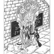 Harry Potter and the magic mirror coloring page
