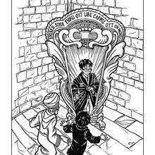 Harry Potter and mirror coloring page