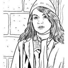 Hermione Granger coloring page - Coloring page - MOVIE coloring pages - HARRY POTTER coloring pages - HERMIONE GRANGER coloring pages