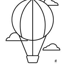 Hot air balloon coloring page - Coloring page - Coloring pages for PRESCHOOLERS