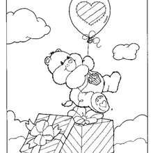 Birthday Bear coloring page - Coloring page - CHARACTERS coloring pages - TV SERIES CHARACTERS coloring pages - CARE BEARS coloring pages - BIRTHDAY BEAR coloring pages