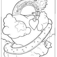 Care Bear heart coloring page - Coloring page - CHARACTERS coloring pages - TV SERIES CHARACTERS coloring pages - CARE BEARS coloring pages - CARE BEAR coloring pages