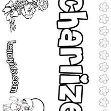 Charlize - Coloring page - NAME coloring pages - GIRLS NAME coloring pages - C names for girls coloring sheets