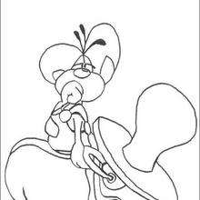 Diddl and pacifier coloring page - Coloring page - CHARACTERS coloring pages - CARTOON CHARACTERS Coloring Pages - DIDDL coloring pages