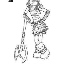 Astrid coloring page - Coloring page - MOVIE coloring pages - HOW TO TRAIN YOUR DRAGON coloring pages