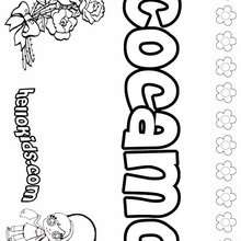 Cocamo - Coloring page - NAME coloring pages - GIRLS NAME coloring pages - C names for girls coloring sheets