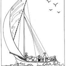 Egyptian boat coloring page - Coloring page - TRANSPORTATION coloring pages - BOAT coloring pages